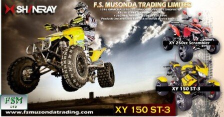 Shineray motorcycles and quad bikes